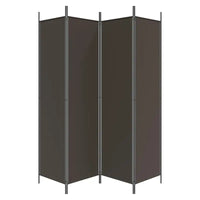 Paravent 4 Panneaux Tissu Marron 200 x 200 cm