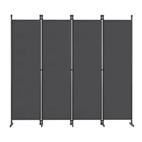 Paravent 3 à 6 Panneaux Tissu Gris Clair ou Foncé 180 cm