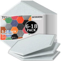 Panneau Acoustique Mural Hexagonal Polyester 6 à 18 Pièces 0,8 cm