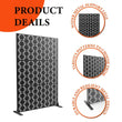 Paravent Extérieur Acier Galvanisé Noir Motif Croix Autoportant 119 x 183 cm