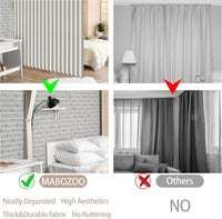 Rideau Séparateur Extra Large Plissé Beige Gris Noir 100 à 300 cm