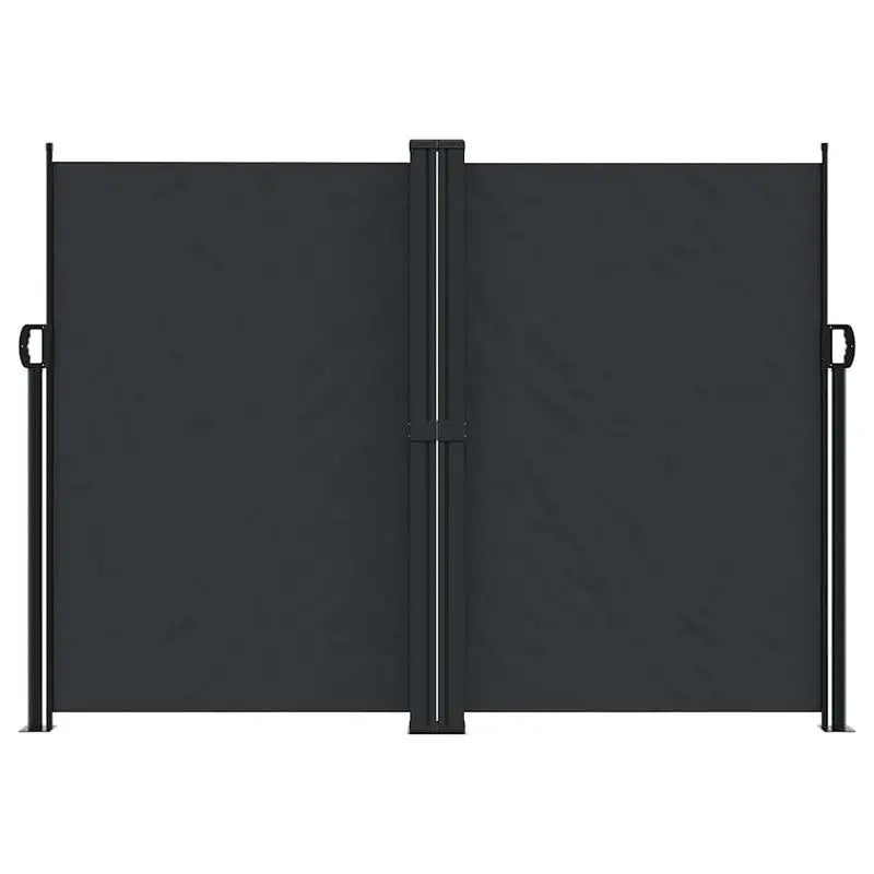 Paravent Rétractable Extérieur Polyester Noir 180 x 1200 cm