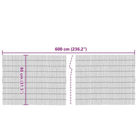 Brise-Vue Roseau Naturel en Rouleau 600 x 80 cm