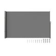 Paravent Rétractable Latéral Extérieur Polyester Gris Beige 300 à 600 cm