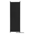 Paravent 4 Panneaux Tissu Noir Autoportant 228 x 172,5 cm