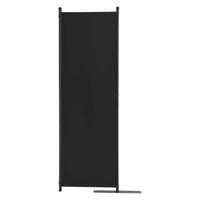 Paravent 4 Panneaux Tissu Noir Autoportant 228 x 172,5 cm