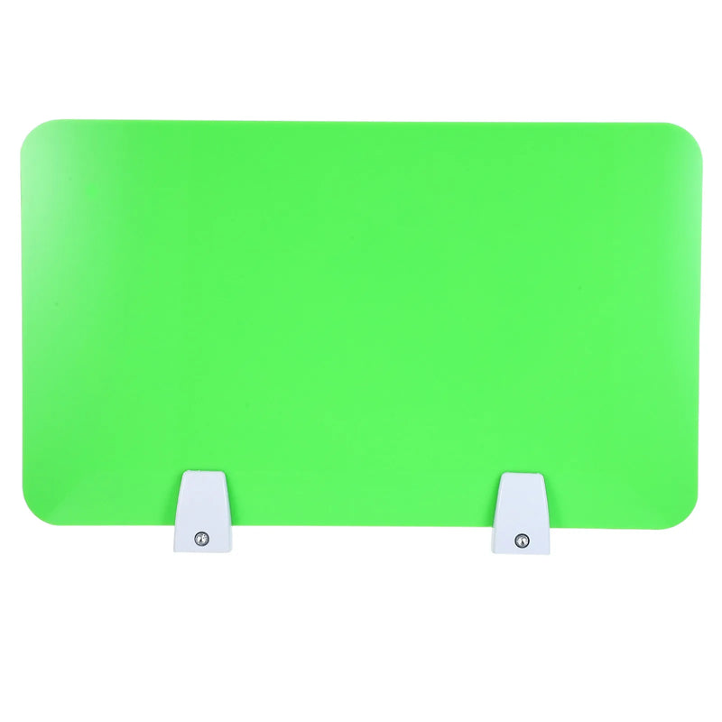 Séparateur de bureau acrylique vert à pince