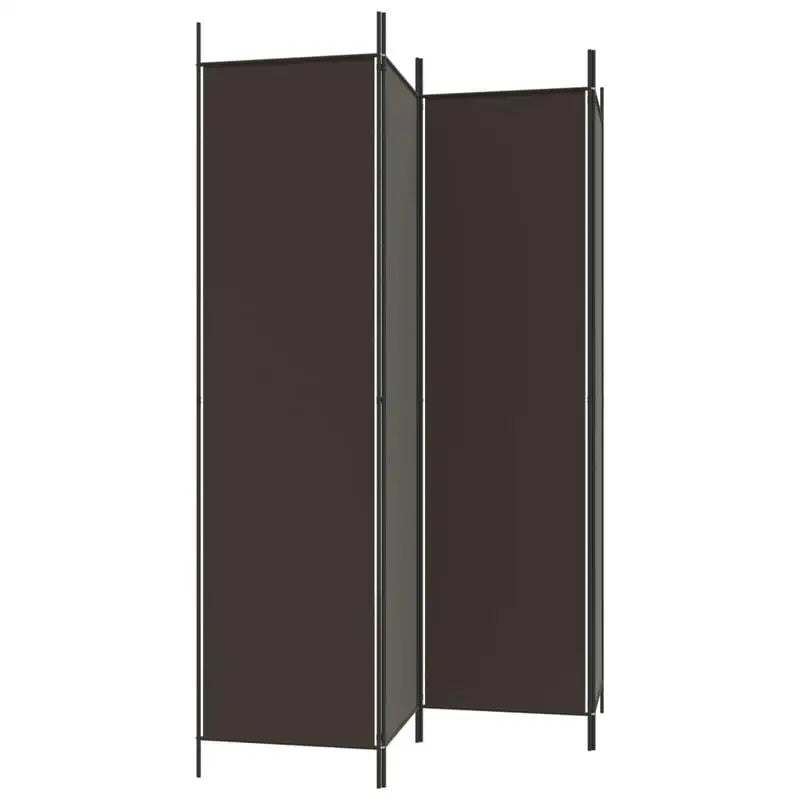 Paravent 4 Panneaux Tissu Marron 200 x 200 cm