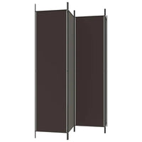 Paravent 4 Panneaux Tissu Marron 200 x 200 cm
