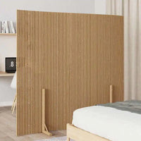 Paravent Bambou Modulable en Courbes sur Pieds 180 x 170 cm