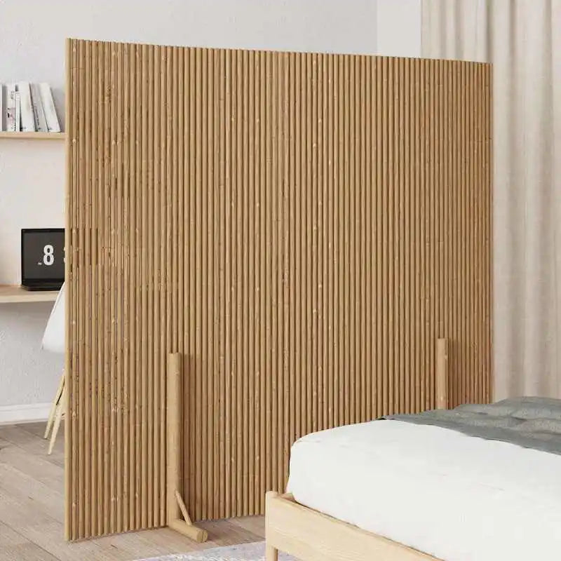 Paravent Bambou Modulable en Courbes sur Pieds 180 x 170 cm