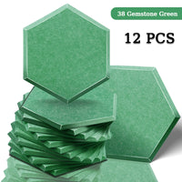 Panneau Acoustique Mural Hexagonal Polyester Lot de 12, 0,8 à 1,2 cm