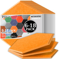 Panneau Acoustique Mural Hexagonal Polyester 6 à 18 Pièces 0,8 cm