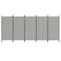 Paravent 3 à 6 Panneaux Tissu Gris Clair ou Foncé 180 cm