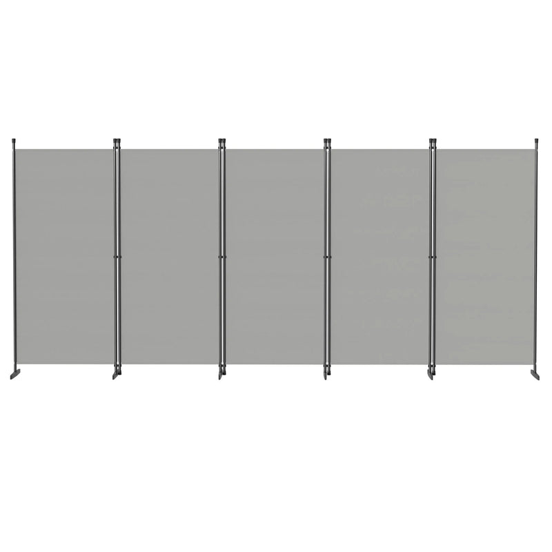 Paravent 3 à 6 Panneaux Tissu Gris Clair ou Foncé 180 cm