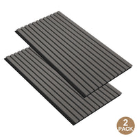 Panneau Acoustique à Lattes MDF Lot de 2, 120 x 60 cm, 3 Couleurs