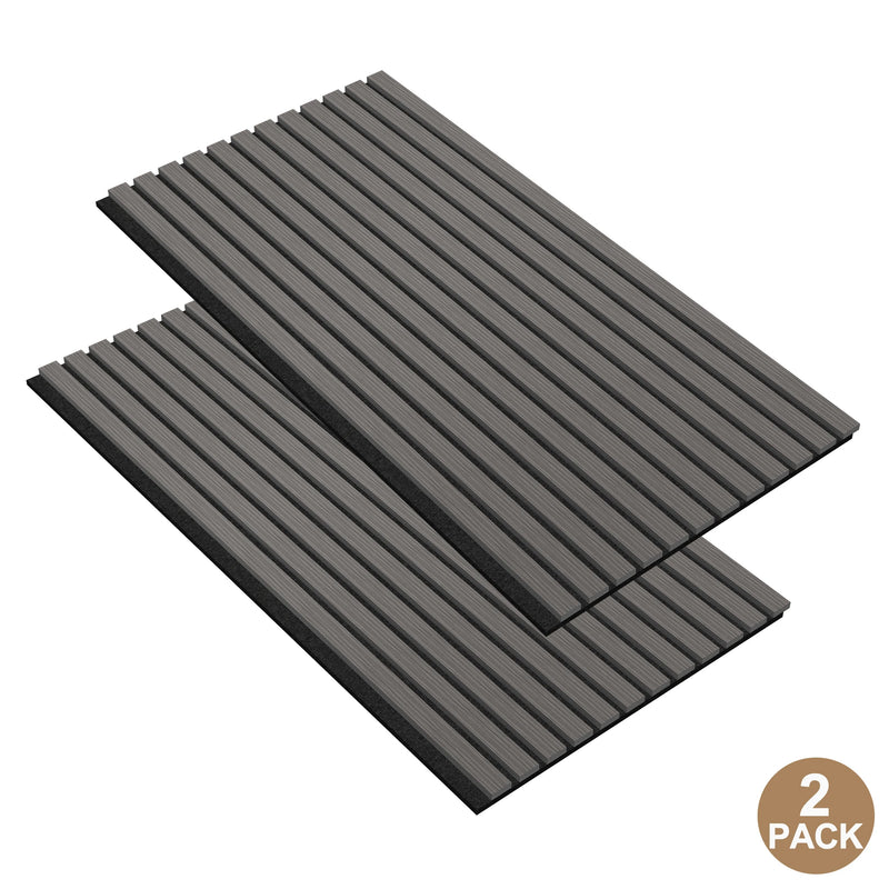 Panneau Acoustique à Lattes MDF Lot de 2, 120 x 60 cm, 3 Couleurs