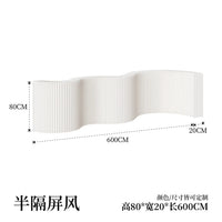 Paravent accordéon extensible blanc, hauteur 80 cm, longueur 6 m