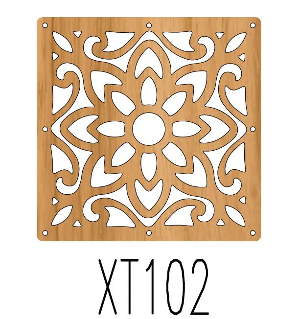 Cloison Amovible Suspendue 10 Panneaux Ajourés Couleur Bois 29 x 29 cm