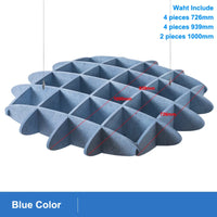 Panneau Acoustique Suspendu au Plafond en Feutre Polyester, Kit de 10 Pièces 100 cm