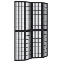 Paravent Japonais 4 Panneaux Paulownia Noir Hauteur 220 cm