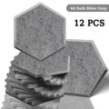 Panneau Acoustique Mural Hexagonal Polyester Lot de 12, 0,8 à 1,2 cm