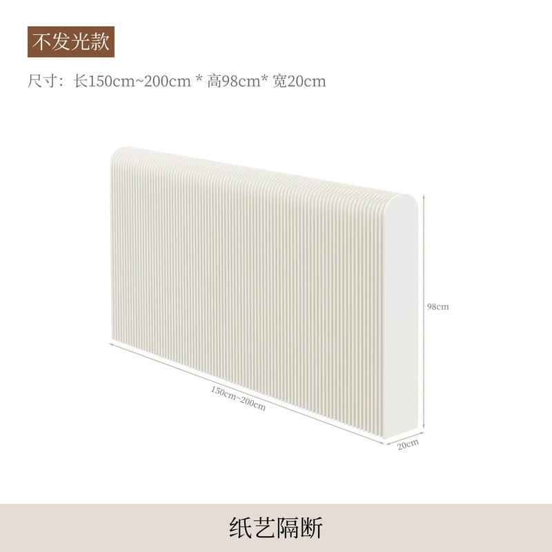 Cloison Amovible Accordéon en Papier Blanc, Hauteur 78 à 117 cm