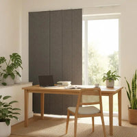Panneaux Japonais Occultants Gris Foncé sur Rail Extensible, Hauteur 243 cm