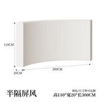 Paravent accordéon extensible blanc, hauteur 110 cm, longueur 3 m