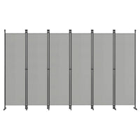 Paravent 3 à 6 Panneaux Tissu Gris Clair ou Foncé 180 cm