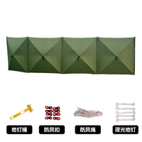 Paravent de camping, droit, vert