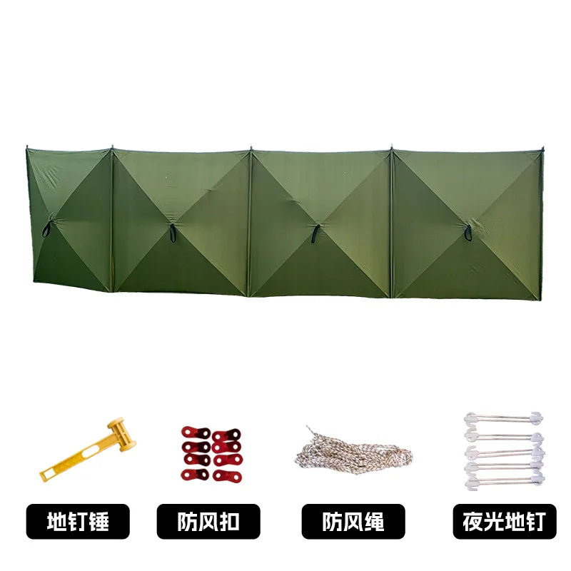 Paravent de camping, droit, vert