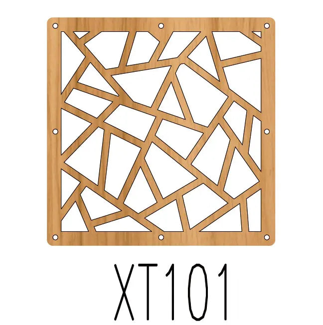 Cloison Amovible Suspendue 10 Panneaux Ajourés Couleur Bois 29 x 29 cm