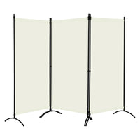 Paravent Extérieur 3 Panneaux Polyester Gris ou Crème 255 x 181 cm