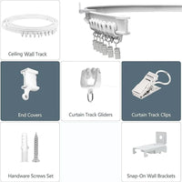 Rail flexible rideau séparateur plafond ou mur, pour un salon