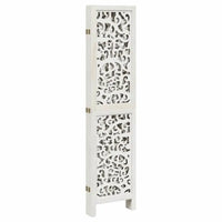 Paravent 5 Panneaux Bois Ajouré Arabesques Blanc Hauteur 160 cm