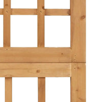 Paravent 4 panneaux treillis bois de sapin brun, pour une chambre