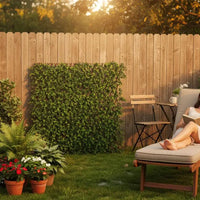Brise-Vue Extensible Feuillage Eucalyptus Vert Cadre Saule 180 x 90 cm