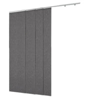 Panneaux Japonais Occultants Gris Foncé sur Rail Extensible, Hauteur 243 cm