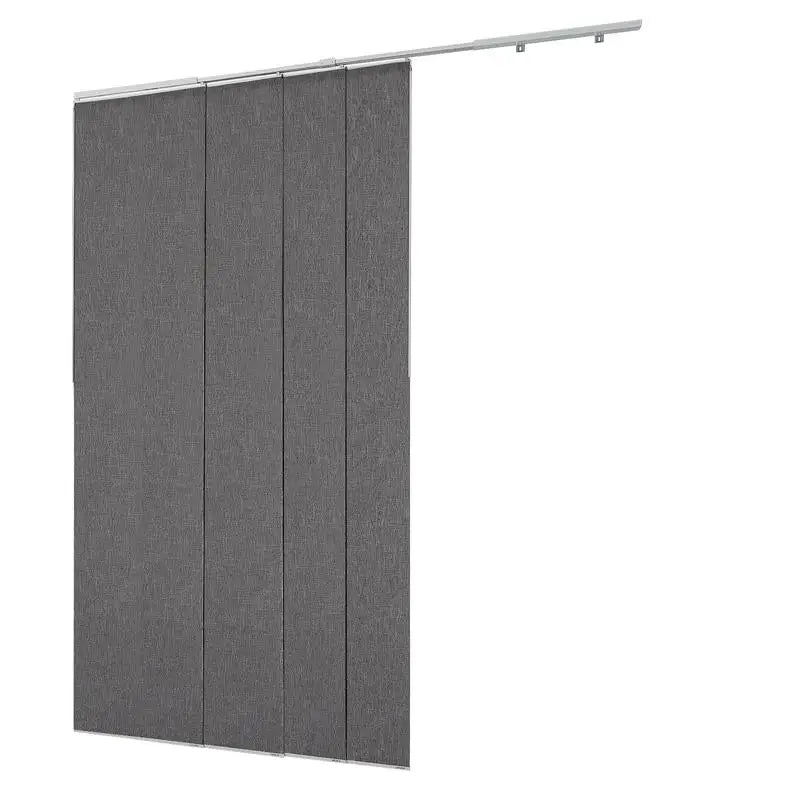Panneaux Japonais Occultants Gris Foncé sur Rail Extensible, Hauteur 243 cm