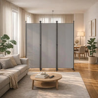 Paravent 3 à 6 Panneaux Tissu Gris Clair ou Foncé 180 cm