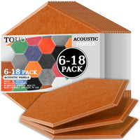 Panneau Acoustique Mural Hexagonal Polyester 6 à 18 Pièces 0,8 cm