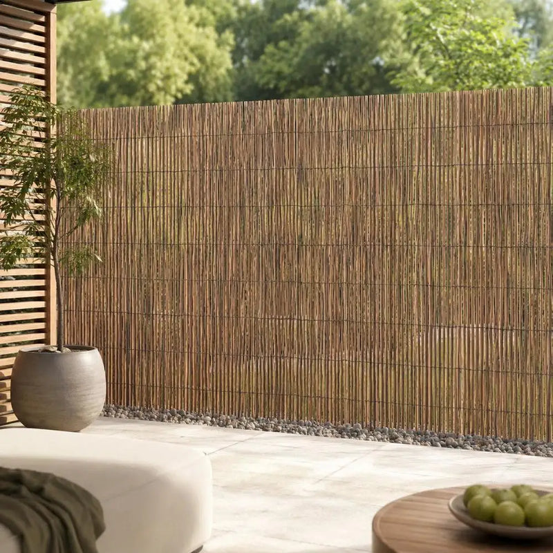 Brise-Vue Roseau Naturel en Rouleau 600 x 80 cm