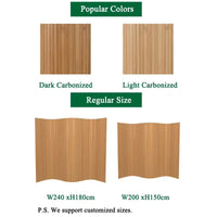 Paravent ondulé souple en lames de bois 4 couleurs, pour préserver son intimité