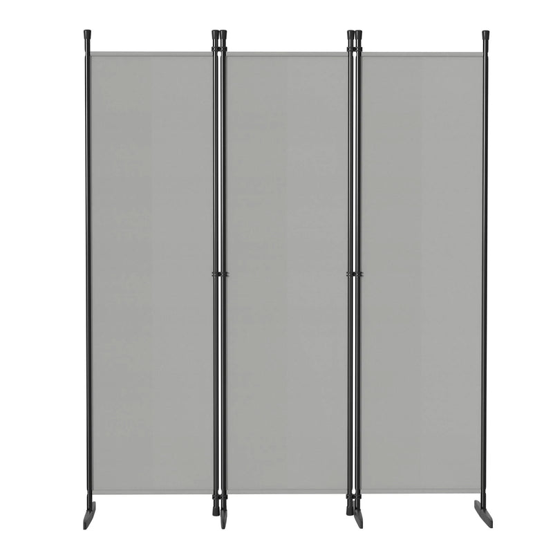 Paravent 3 à 6 Panneaux Tissu Gris Clair ou Foncé 180 cm
