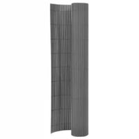 Brise-vue jardin PVC double face gris, pour une terrasse