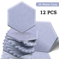 Panneau Acoustique Mural Hexagonal Polyester Lot de 12, 0,8 à 1,2 cm
