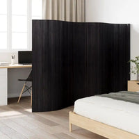 Paravent bambou noir 4 panneaux pliant