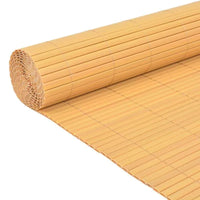 Brise-Vue Rouleau PVC Double Face Jaune Aspect Bambou 500 x 90 cm