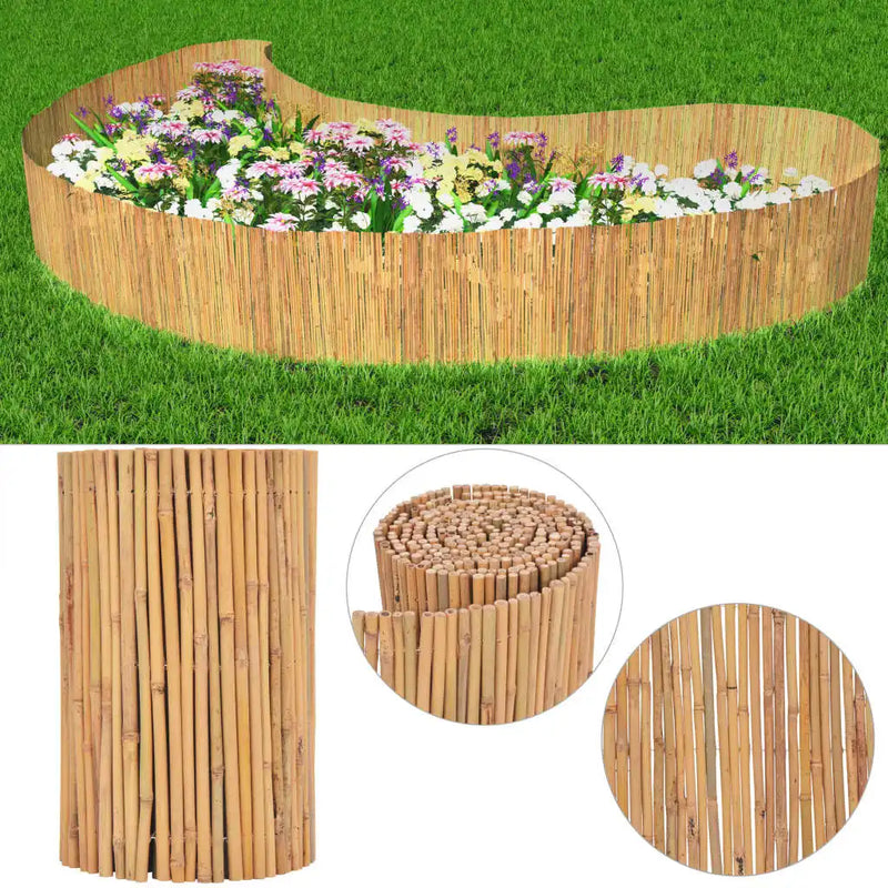 Brise-Vue Bambou en Rouleau Bordure de Jardin 500 x 50 cm